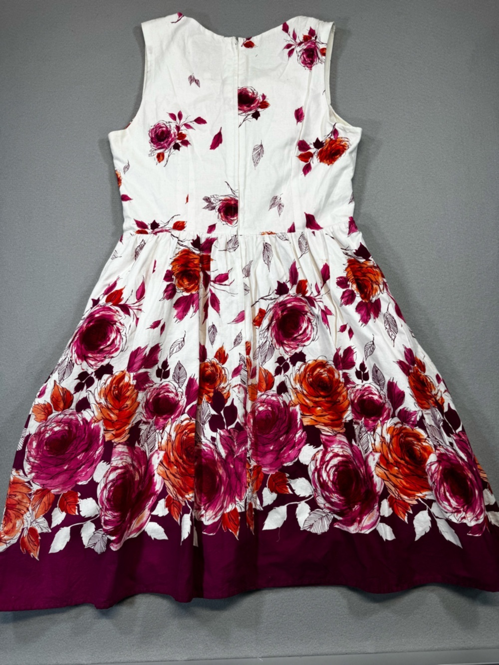 Vintage Women’s Myrtlewood Magenta Orange Floral Cotton Dress - Picture 7 of 7